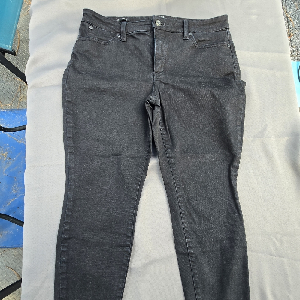 Talbots Womens Flawless Five Pocket Petites Dark Gray Jegging 12P